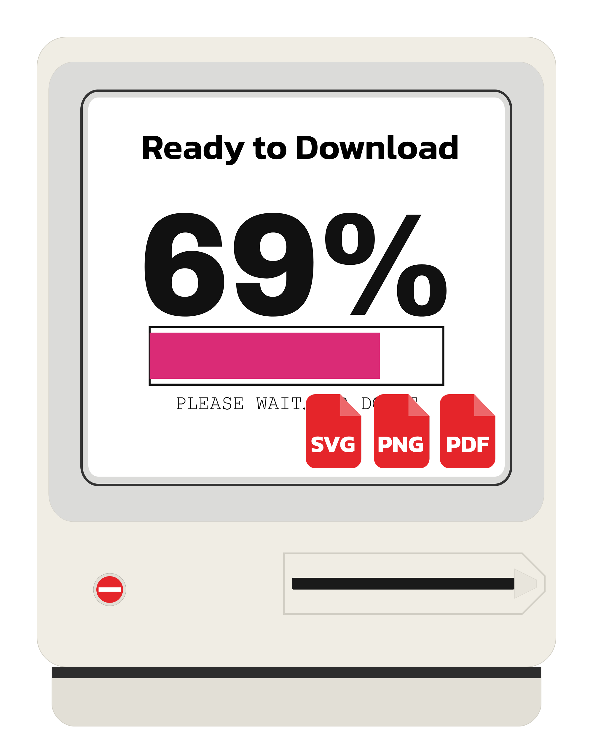 69% Please Wait Or Don't Funny Loading Bar SVG PNG PDF Digital Download